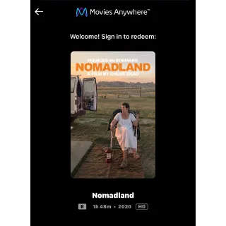 Nomadland (2021) / 🇺🇸 / HD MOVIESANYWHERE 