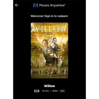 Willow (1988) / tnxr🇺🇸 / HD MOVIESANYWHERE 