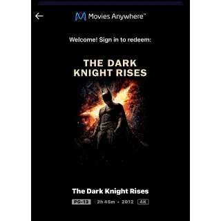 The Dark Knight Rises (2012) / q5*🇺🇸 / 4K UHD MOVIESANYWHERE