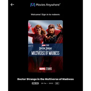 Doctor Strange in the Multiverse of Madness / 8cp5🇺🇸 / HD MOVIESANYWHERE