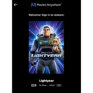 Lightyear (2022) / nj1n🇺🇸 / HD MOVIESANYWHERE