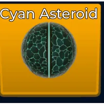 Cyan asteroid