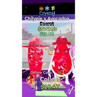 Fortnite Steal the Brainrot Crystal Chilyeie Y Avocadoa 574M/s 3traits