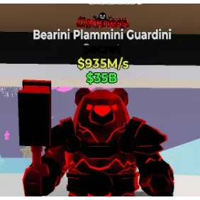 Fortnite Steal the Brainrot Darkness Bearini Plammini Guardini 935M/s