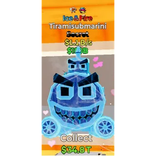 Fortnite Steal The Brainrot Ice & Fire Tiramisubmarini 1.1B/s 2traits