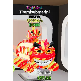 Fortnite Steal the Brainrot Carnival Tiramisubmarini