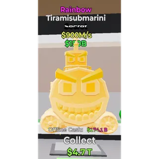 Fortnite Steal the Brainrot Rainbow Tiramisubmarini 900M/s