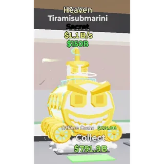 Fortnite Steal the Brainrot Heaven Tiramisubmarini 1.1B/s