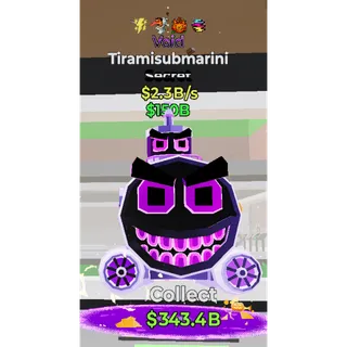 Fortnite Steal the Brainrot Void Tiramisubmarini 2.3B/s 4X traits