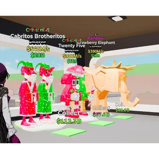 Fortnite Steal The Brainrot Christmas Cabritos Brotheritos&Christmas Twenty Five&Rainbow Strawberry Elephant