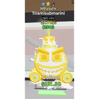 Fortnite Steal the Brainrot Heaven Tiramisubmarini 1.7B/s 3traits