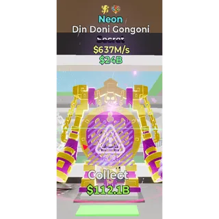 Fortnite Steal The Brainrot Neon Din Doni Gongoni 637M/s 2traits