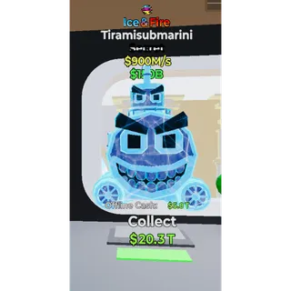 Fortnite Steal The Brainrot Ice&Fire Tiramisubmarini