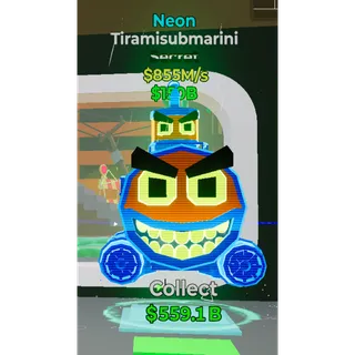 Fortnite Steal the Brainrot Neon Tiramisubmarini