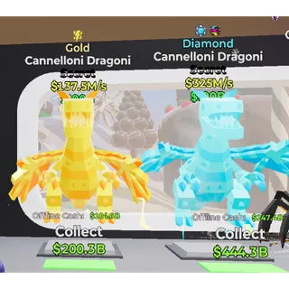 Fortnite Steal the Brainrot Cannelloni Dragoni X2（Diamond 2traits/Gold 1trait)