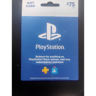$75.00 USD PlayStation Store