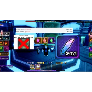 Starter LVL50 | 59000 Gems 247 Trait Rerolls | Anime Vanguards | [Instant Delivery]