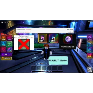 Starter LVL52 | 74000 Gems 212 Trait Rerolls | Anime Paradox |[Instant Delivery]