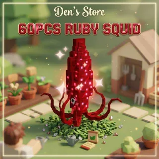 60PCS RUBY SQUID