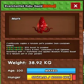 SEMI HUGE RUBY SQUID