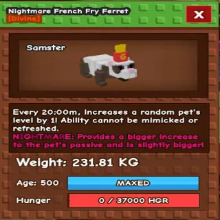 LVL500 FRENCH FRY FERRET
