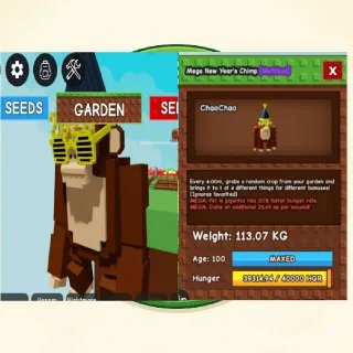 RARE KG NEW YEARS CHIMP