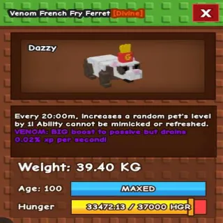 FRENCH FRY FERRET 20m