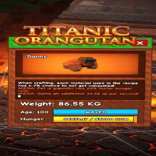 TITANIC ORANGUTAN 86.5kg