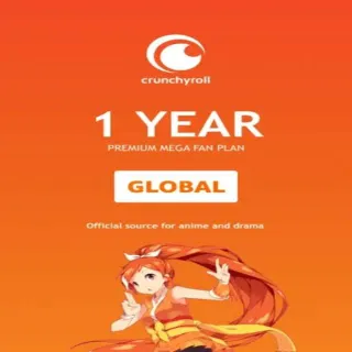 Crunchyroll Mega Fan 1 YEAR Plan