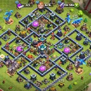 Clash of clans near max th13