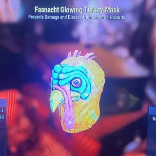 glowing turkey mask