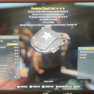 2x pocketed stand fast