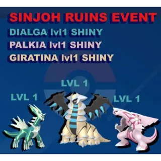 Bundle for Lvl 1 Shiny Max Stats Perfect IV Sinjoh Ruins Event