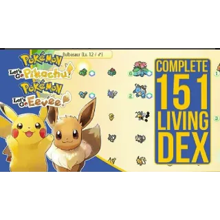 Pokemon Let's Go complete Shiny Pokedex