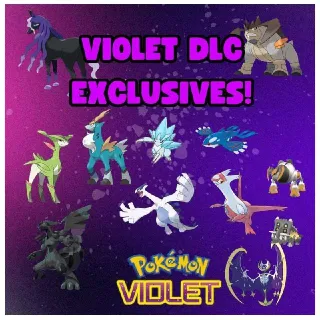 Violet DLC Exclusives All caught in Scarlet and Violet...
Counts towards unlocking Shiny Meleotta