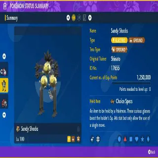 Shiny Sandy Shocks ✨ Battle Ready Max Stats