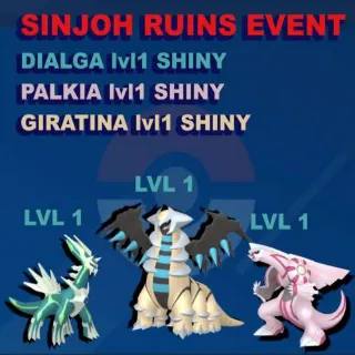 Bundle for Lvl 1 Shiny Max Stats Perfect IV Sinjoh Ruins Event