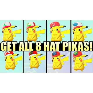 ✨ All 8 hat Pikachu Pokemon Shiny Scarlet and Violet