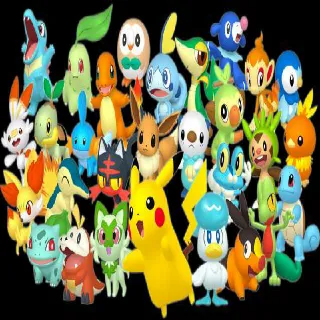 All 29 starter Pokemon Shiny ✨ 6IVs Perfect