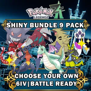 Shiny Alpha Battle Bundle Any 9 of your choice Trained With your Trainer Name and ID 6 IV for Pokemon Legends ZA