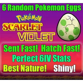 6x Random Shiny DLC Perfect Pokemon Eggs