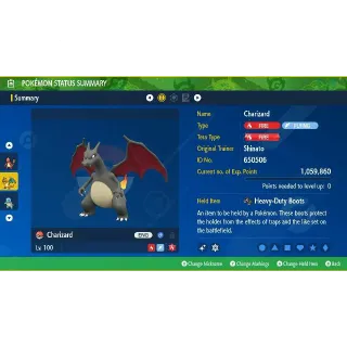 Charizard Shiny ✨ 6IVs Max stats battle ready