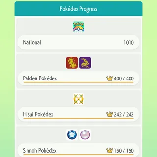 Shiny Pokémon Home Dex