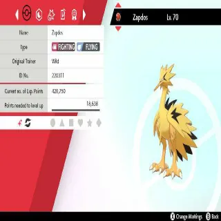 Zapdos (Galarian) Shiny Untouched Event