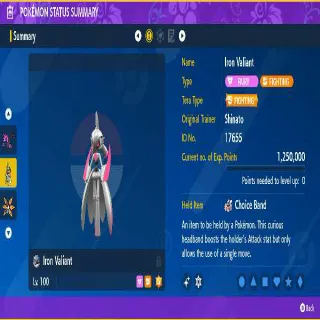 Shiny Iron Valiant ✨ Battle Ready Max Stats