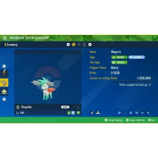 Shiny ✨ Shaymin 6IV Battle Ready Max Stats