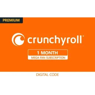 Crunchyroll Premium Mega Fan Plan 1 Month (Instant Delivery) - Global Key