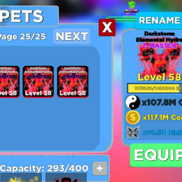 Pet x4 op Ninja Legends pets Roblox Game Items Gameflip