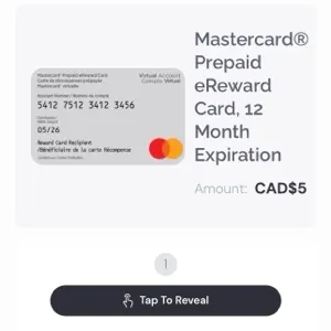 5$CAD MasterCard CANADA