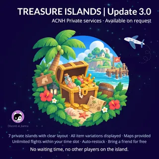 ACNH | Private Treasure Island 4-6 | 1 HOUR | ✅ Friend for free ✅
